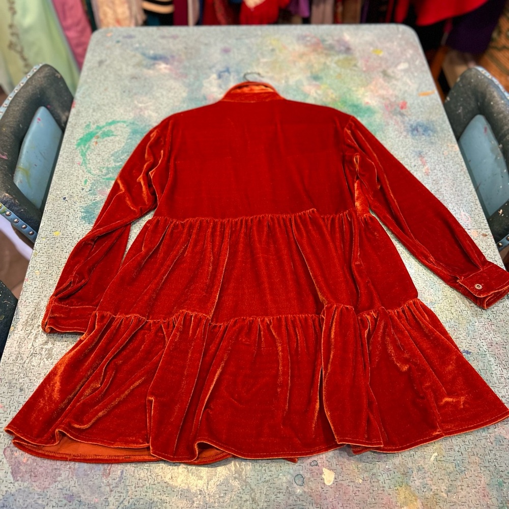 Rusty Velvet Prairie Dress - Picture 9 of 11